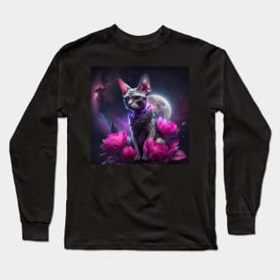 Galactic Sphynx Kitten Long Sleeve T-Shirt